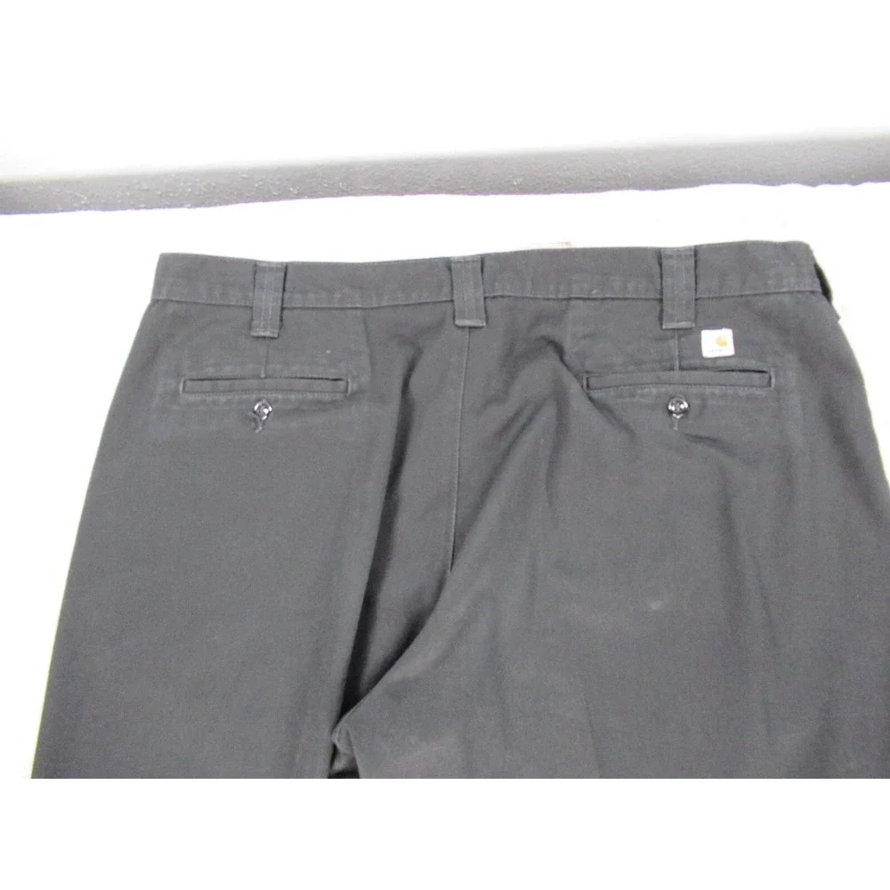 Carhartt Pants Mens 40x32‎ Black Slacks Zip Fly Straight Twill Work Chino B290